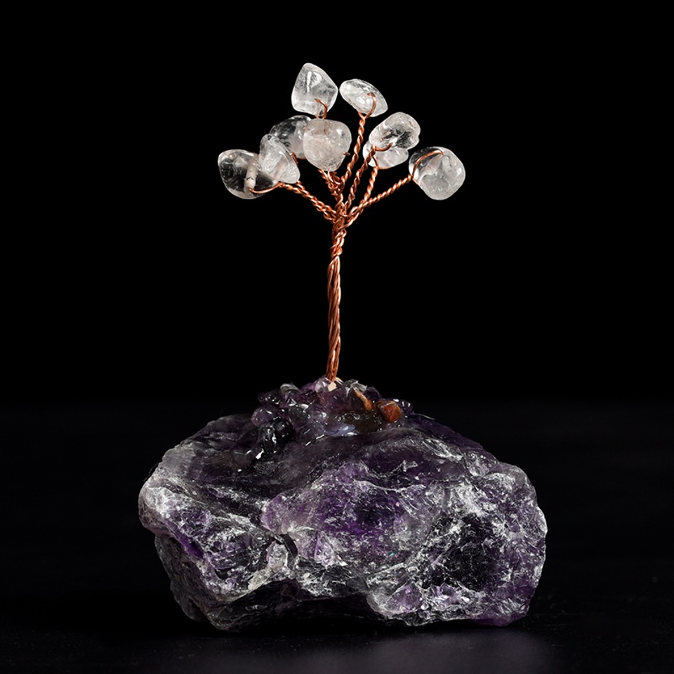 Get Rich,Healing Crystal,Lucky Crystal,Confidence,Natural crystal stone base crystal tree ornaments